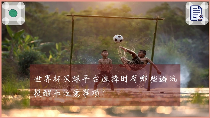 世界杯买球平台选择时有哪些避坑提醒和注意事项？